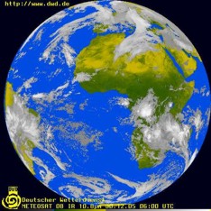 Die Erde am 30.12.05--deutlich zu sehen ist die Bew�lkung